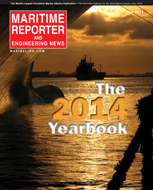 cover of June 2014 issue of Maritime Reporter and Engineering News